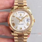  Replica Rolex Day-Date II Presidential 41mm Watch All Gold Silver Dial Clone 3255